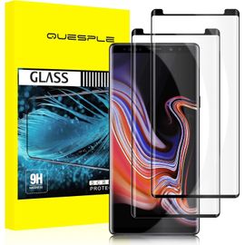 [2 Pièces] Verre Trempé Pour Samsung Galaxy Note 9, Haute Qualité 3d Incurvé Couverture Complète, Dureté 9h, Sans Bulles, Film Protection Écran Compatible Avec Samsung Note 9[Trempe9249]