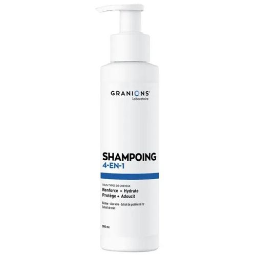 Shampoing - Granions - 4 En 1 - Biotine - Aloe Vera - Protéines De Riz - 300ml 