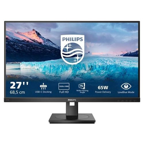 Philips S-line 273S1 - Écran LED - 27" - 1920 x 1080 Full HD (1080p) @ 75 Hz - IPS - 300 cd/m² - 1000:1 - 4 ms - HDMI, DisplayPort, USB-C - haut-parleurs - noir