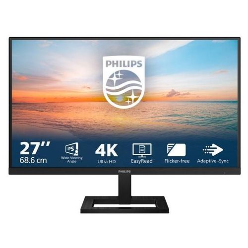 Philips 27E1N1900AE - 1000 Series - écran LED - 27" - 3840 x 2160 4K UHD (2160p) @ 60 Hz - IPS - 350 cd/m² - 1000:1 - HDR10 - 4 ms - 2xHDMI, USB-C - haut-parleurs - noir