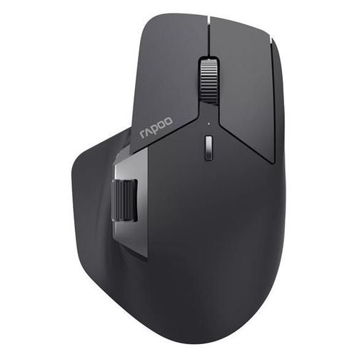 Rapoo MT760M - Souris - multi-mode - optique - 10 boutons - sans fil - 2.4 GHz, Bluetooth 4.0, Bluetooth 5.0 - récepteur sans fil USB - noir gris