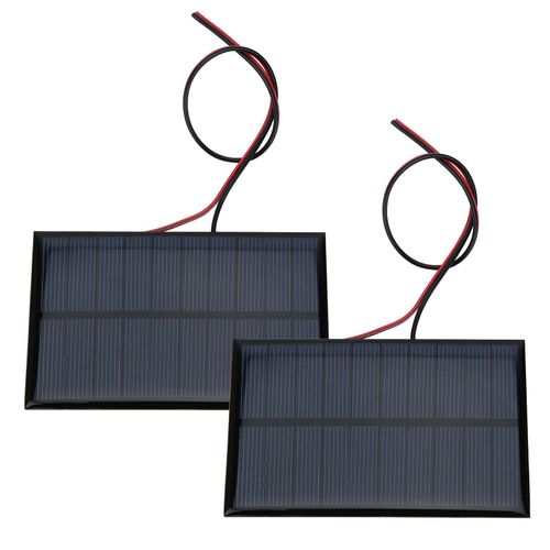 Mini Module de panneau solaire, 2 pièces, système de chargeur de batterie DC 5V 250mA avec longueur de câble 30cm/11,8 pouces