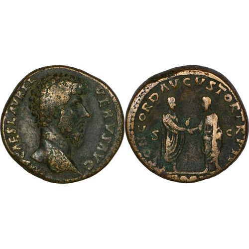 Rome - Sesterce - Lucius Verus - Concord Avgvstor - 161 Ad - 24.45 G. - Ric.1308 - 25-329