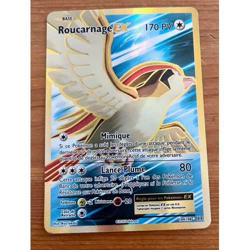 Carte Pokémon - Roucarnage Ex - 104/180 - Ultra-Rare En Full Art - Xy12 Evolutions