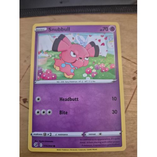 Carte Pokémon Snubbull 115/264