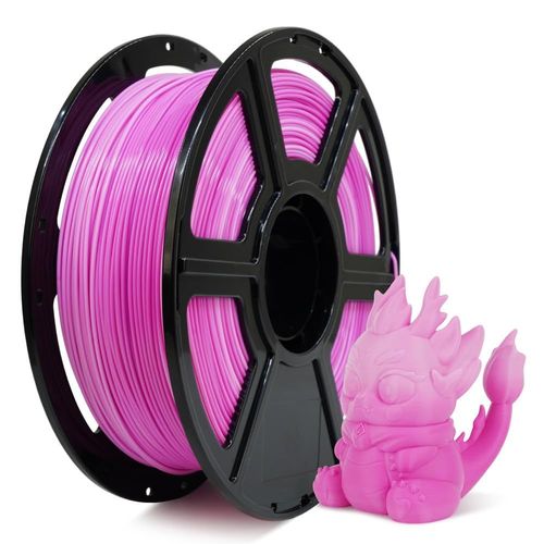 Filament PLA haute vitesse 1.75mm, imprimez jusqu'à 8x plus vite, 30-500mm/s Impression haute vitesse, le HS PLA excelle à des vitesses élevées pour une efficacité optimale (Pink&White)