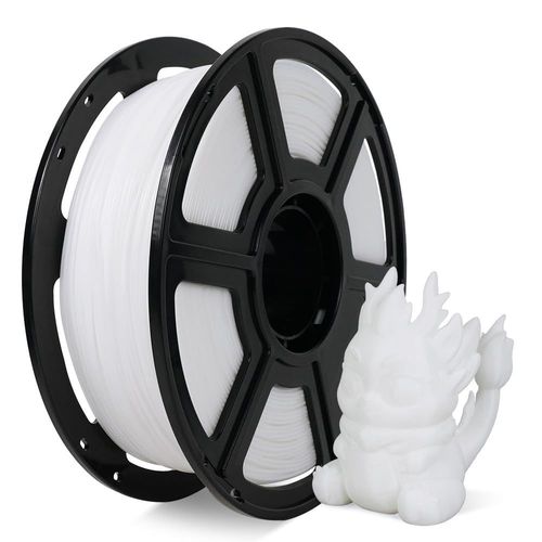 Filament PLA haute vitesse 1.75mm, imprimez jusqu'à 8x plus vite, 30-500mm/s Impression haute vitesse, le HS PLA excelle à des vitesses élevées pour une efficacité optimale (Blanc)