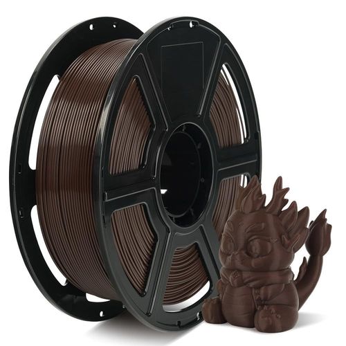 Filament PLA haute vitesse 1.75mm, imprimez jusqu'à 8x plus vite, 30-500mm/s Impression haute vitesse, le HS PLA excelle à des vitesses élevées pour une efficacité optimale(Chocolate Brown)