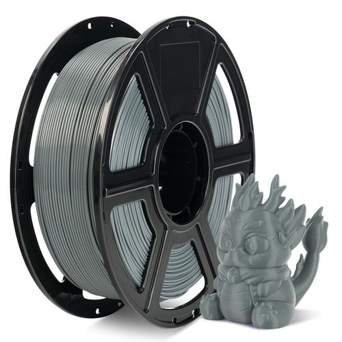 Filament PLA haute vitesse 1.75mm, imprimez jusqu'à 8x plus vite, 30-500mm/s Impression haute vitesse, le HS PLA excelle à des vitesses élevées pour une efficacité optimale (Gris)