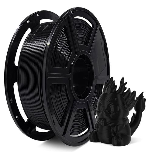 Filament PLA haute vitesse 1.75mm, imprimez jusqu'à 8x plus vite, 30-500mm/s Impression haute vitesse, le HS PLA excelle à des vitesses élevées pour une efficacité optimale (Noir)
