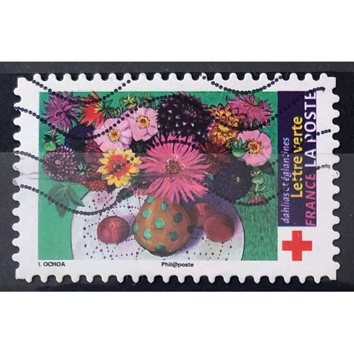 Croix Rouge 2018 - Dahlias Et Eglantines (Très Joli N° 1550) Obl - France Année 2018 - Brn83 - N33495