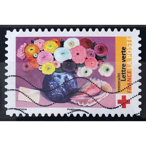 Croix Rouge 2018 - Renoncules (Très Joli N° 1553) Obl - France Année 2018 - Brn83 - N33498