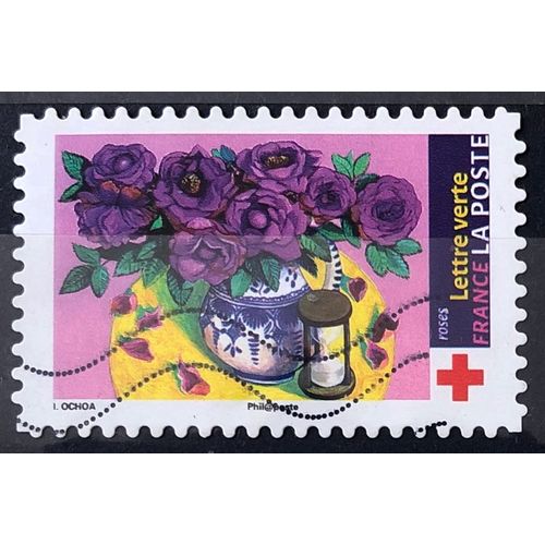 Croix Rouge 2018 - Roses (Très Joli N° 1554) Obl - France Année 2018 - Brn83 - N33499
