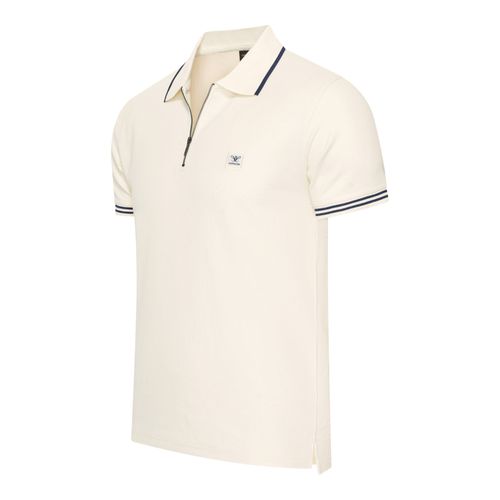 Cappuccino Italia Polo Zip Polo Torino Blanc