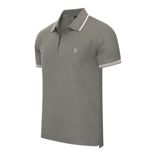 Cappuccino Italia Polo Zip Polo Torino Gris