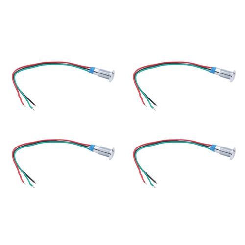 4 jeux de voyants LED, lampe à Cathode commune, composants de contrôle industriel, 8mm, 110 à 220V