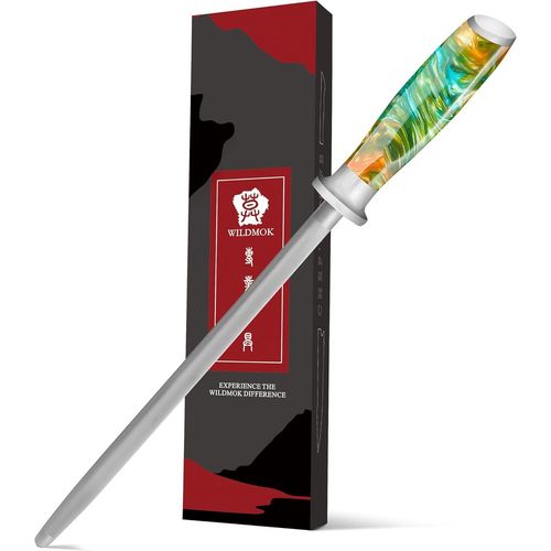 Gothicana By Empbielle En Acier À Aiguisage Sauvage, Canne De Poinçonnage De Couteaux De 23 Cm, Acier De Rasage Professionnel, Aiguillon De Couteau En Acier Inoxydable À Haut Carbone