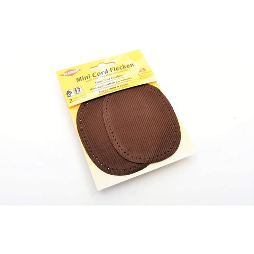 Kleiber Mini Patch Thermocollant, Fin Velours Côtelé, Brun