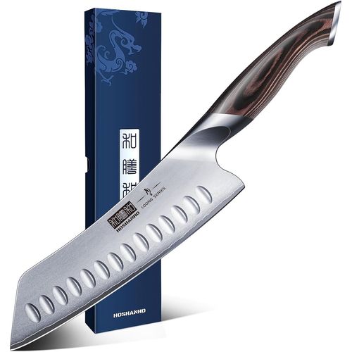 Gothicana By Empcouteau Santoku - Couteau Cuisine Professionnel De 18cm - Couteau De Chef Japonais Ultra Tranchant - Couteau De Cuisine À Acier Inoxydable Avec Poignée Ergonomique