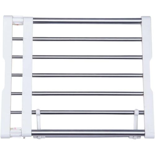 Gothicana By Empétagère Télescopique Réglable Sans Perçage Etagere Rangement En Métal Organiseur De Placard Diviseur Séparateur Extensible 40-60 Cm Pour Chambre, Salle De Bain, Cuisine