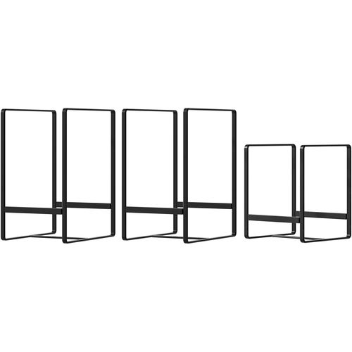 Gothicana By Emplot De 3 Supports De Plateau - Étagère Murale Supérieure - Plateau En Métal - Support Pour Table De Travail Et Planche À Découper - Noir