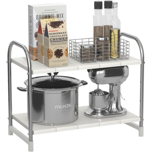 Gothicana By Empétagère De Rangement Multifonctionnelle À 2 Niveaux Sous Évier, Étagère De Rangement Extensible Avec Niveaux De Hauteur Réglables Et Panneaux Amovibles Pour Un Rangement Polyvalent