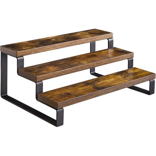Gothicana By Empétagères À Épices En Bois, Porte-Épices À 3 Niveaux, Organisateur De Cuisine, Étagère De Rangement Pour Comptoir, Salle De Bain, Bureau, 35 X 24.5 X 15cm Marron Rustique Hsr005h