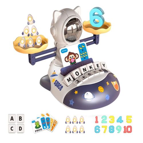 CONNOR Jeu de mathematiques pour enfants, balance pour chat, jouet educatif de comptage, jouets prescolaires, cadeau d'anniversaire pour garCons et filles