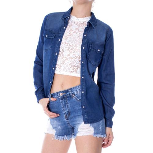 Femme Vila Clothes Vibista Denim Shirt 14033008