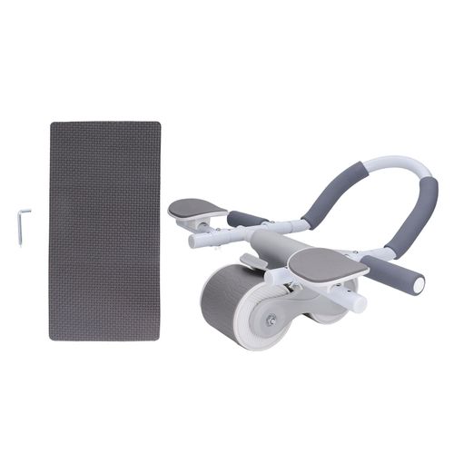 Connor Rouleau De Musculation Avec Support Pour Les Coudes, Roue D'entrainement Reglable A Rebond Automatique Pour Hommes Et Femmes, Gris