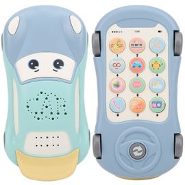 CONNOR Telephone portable de simulation pour bebe, projecteur de dessin anime educatif pour enfants, voiture, jouet musical, bleu ciel