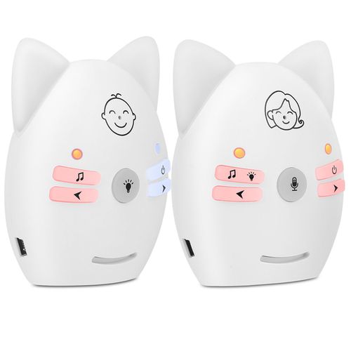 Connor Babyphone Audio Numerique Portable Sans Fil Bidirectionnel Avec Veilleuse (Prise Audio Au)