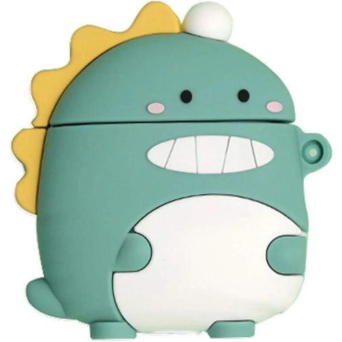 Coque pour AirPods 1/2 - Protection Antichoc Silicone Souple Anti-Rayures avec Boucle - Motif Dinosaure - E.F.Connection