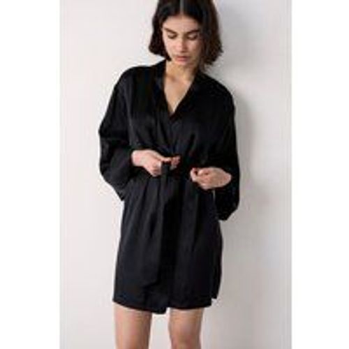 Déshabillé En Soie - Pearly - L - Noir - Femme - Etam