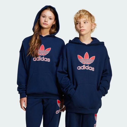 Sweat-Shirt À Capuche Grand Logo Oversized Enfants Adidas Originals Kqr17 - 11-12 Ans