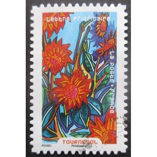 France Autoadhésif N°1303 Tournesol Oblitéré