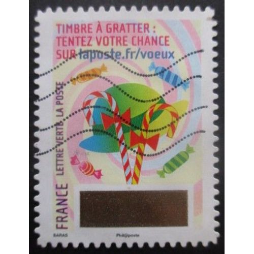 France Autoadhésif N°1344 Timbre De Voeux Oblitéré