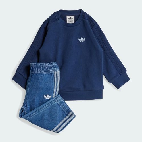 Ensemble Haut Ras-Du-Cou Denim Enfants Adidas Originals Kqu49 - 3-4 Ans