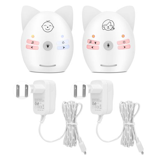 Connor Babyphone Audio Numerique Portable Sans Fil Bidirectionnel Avec Veilleuse (Prise Americaine)