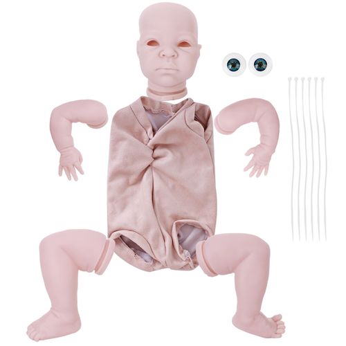 Connor Kit De Poupee Reborn Non Peinte, Corps Entier En Silicone, Tete Et Membres Pour Bebe, A Faire Soi-Meme