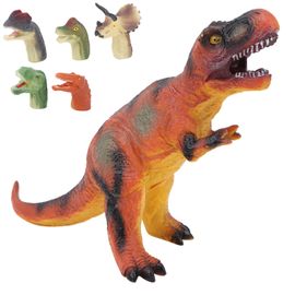 CONNOR Marionnettes a doigts de dinosaures pour enfants, jeu de role, simulation de dinosaure, ensemble de jouets