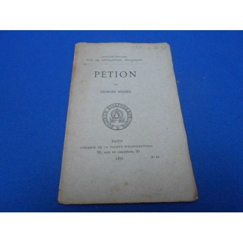 Pétion - Brochures Populaires Sur La Révolution Française No 10