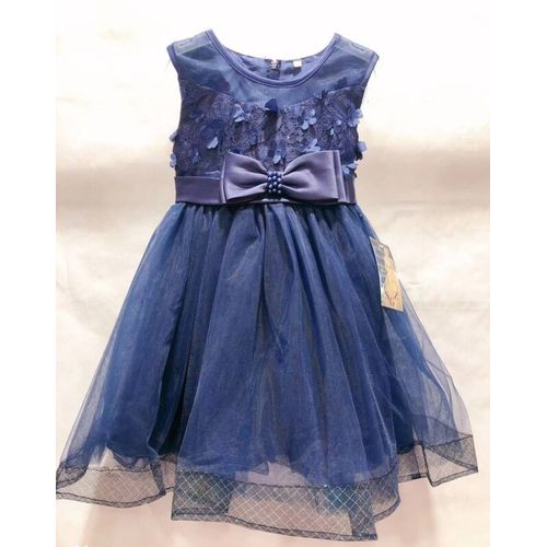 Robe Cérémonie Mariage Fille Bleu Marine Taille 1 An / 12 Mois Fille D'Honneur