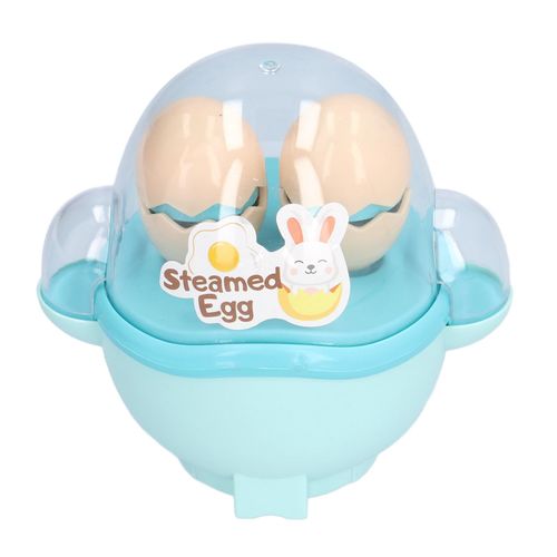 CONNOR Cuiseur a oufs pour enfants, jouet de simulation de puzzle sur, mini cuiseur a oufs vapeur pour enfants de plus de 3 ans, bleu