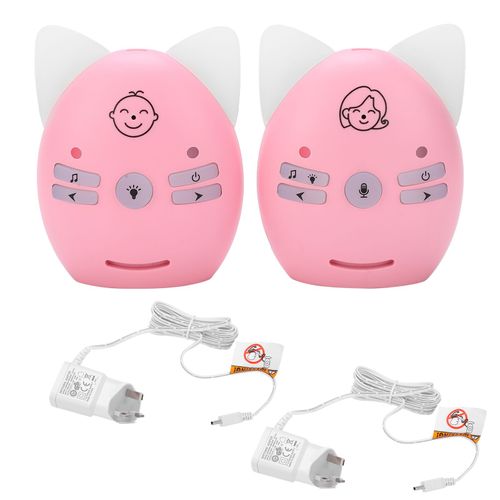 Connor Babyphone Audio Sans Fil, Bidirectionnel, Avec Musique, Rose (100-240 V) (Prise Britannique)