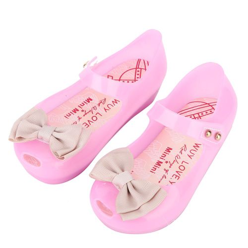 Connor Mini Chaussures Pour Enfants, Chaussures En Gelee, Sandales Pour Filles Avec Noud, Bouche De Poisson, Chaussures Lumineuses Pour Bebe, Rose, Taille 26