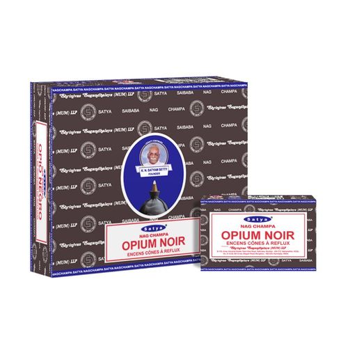 Encens Cônes Backflow Opium Noir Satya x2 Boites