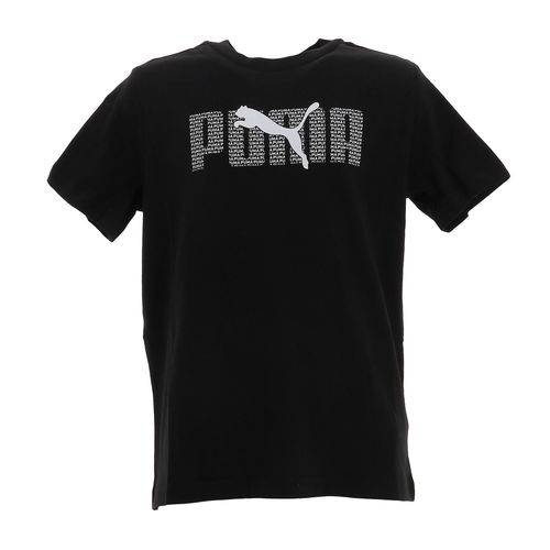 Tee Shirt Manches Courtes Puma Ess Logo Lab Tee B Noir 152 Cm