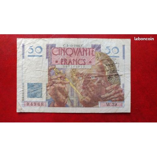 Billet De 50 Francs"Le Verrier"Du 03-10-1946