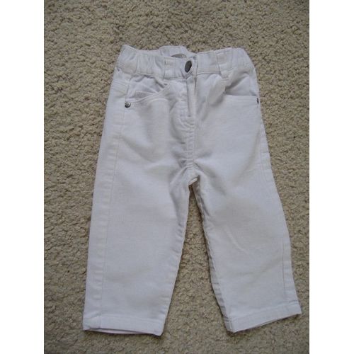 Pantalon Blanc Bébé Fille Taille 12 Mois